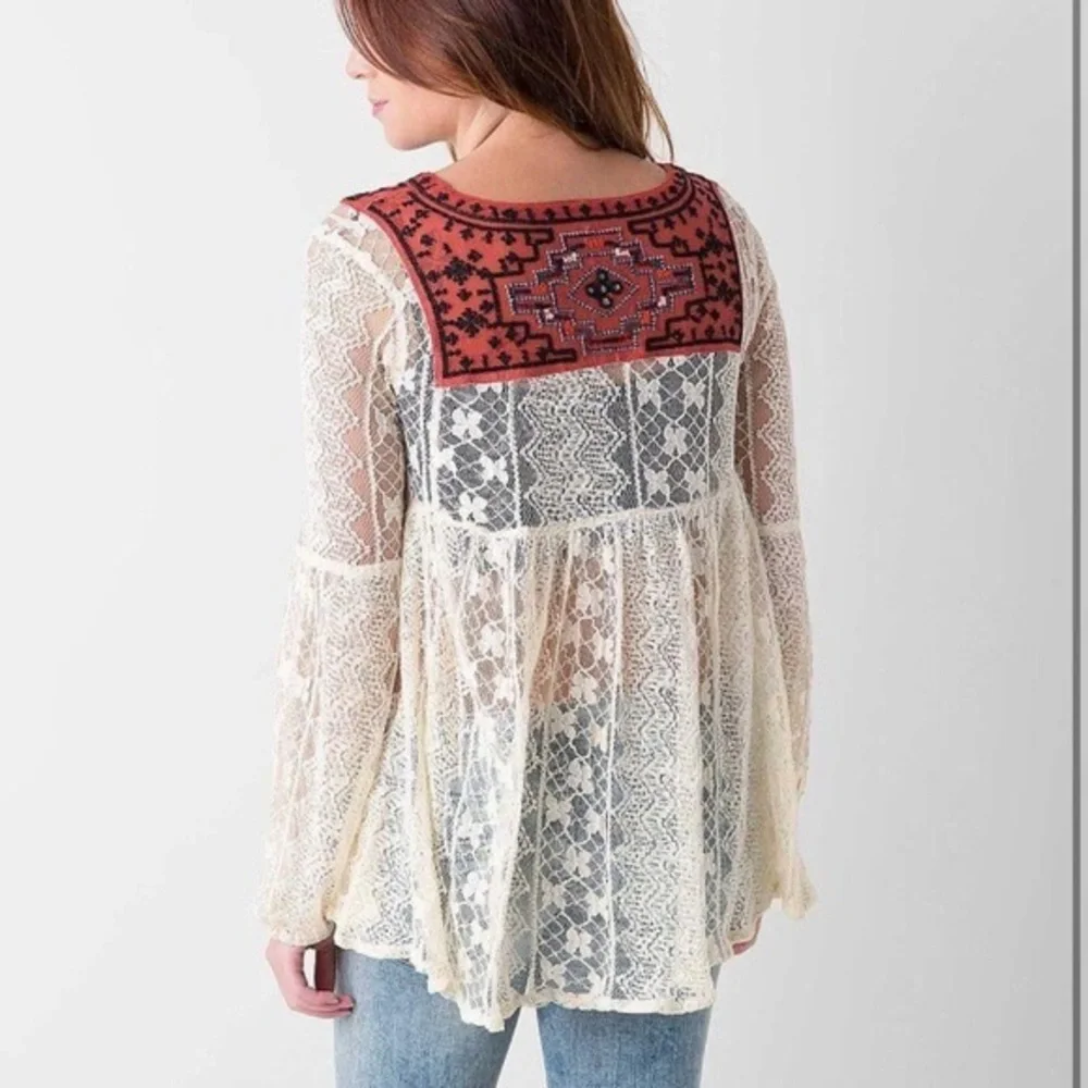 Free People Casablanca Tunic in Ivory Combo